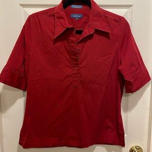 Faconnable half sleeve popover blouse